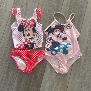 Three Disney bathing suits, size 5, VGUC, NO PILING.
